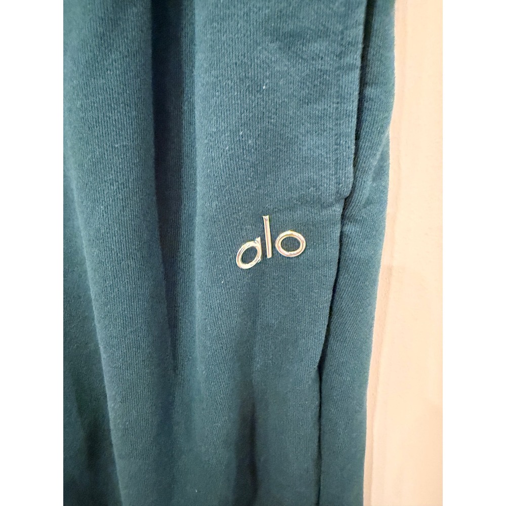 Alo Yoga Accolade Straight Leg Sweatpants Womens Large Green Lounge - Picture 2 of 6